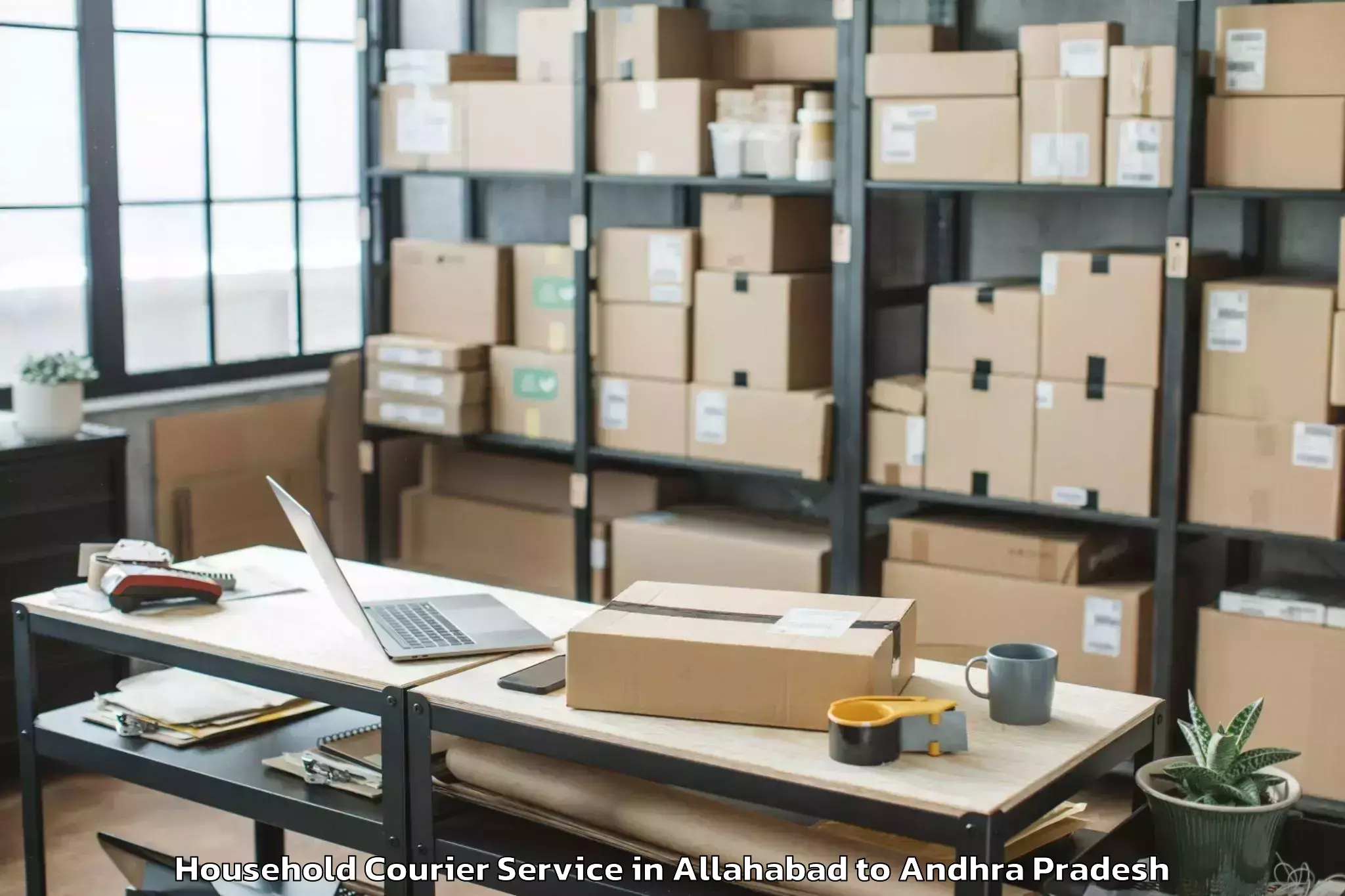 Affordable Allahabad to Ellore Household Courier